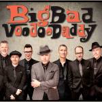 The swing band Big Bad Voodoo Daddy headlines the new Jazz in the Olympics festival this Friday and Saturday in Sequim and Port Angeles. From left are Andy Rowley, Glen Marhevka, Karl Hunter, Scotty Morris, Kurt Sodergren, Joshua Levy and Dirk Shumaker. (Andy Rowley)