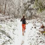 Runners braved at times heavy snow in Saturdays OAT run through Kelly Ridge west of Port Angeles. (Hayley Sharpe photo).