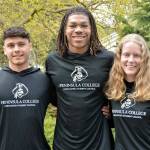 Vice President Don Dovas of Germany, left, President Isaiah Penniston-John of Las Vegas and Vice President Hedvig Persson of Sweden will lead Peninsula Colleges Associated Student Council.