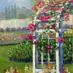 Rose Arbor and Garden by Dennis Pangborn will be on view at the Blue Whole Gallery.
