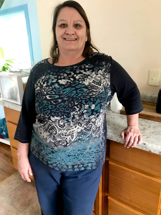 Tereasa Staley is organizing a petition to urge Washington lawmakers to reverse the states 40-year-old ban on rent control. Staley and other residents at the Rain Forest Mobile Home Park in Forks were notified in February that their rent would rise from $350 to $1,000 a month starting in March 2023. (Paula Hunt/for Peninsula Daily News)