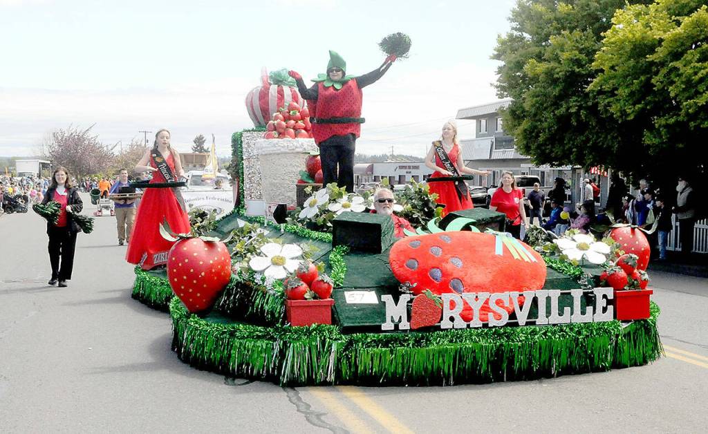 The Marysville Strawberry Festival entry was given the Irrigation Festival Governors Award. (Keith Thorpe/Peninsula Daily News)