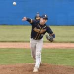 Forks' Logan Olson pitches a shutout against Ilwaco in the Southwest 2B district tournament Friday. Olson finished with nine strikeouts in a 7-0 win. (Jordan Nailon/Longview Daily News)