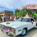 The New Old Chautauqua/The Production Alliances 1978 Cadillac Eldorado, which will bring up the rear of the Port Townsend Rhododendron Festival parade on Saturday, will lead the way to the Cake Picnic.