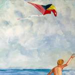 "Run with the Wind" by Jeanne Joseph is one of many paintings depicting Summer Delights at the Bay Club.