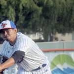 Keith Thorpe/Peninsula Daily News
Lefties pitcher Andres Quinones throws in the first inning against Northwest on Friday in Port Angeles.