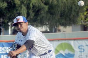 Keith Thorpe/Peninsula Daily News
Lefties pitcher Andres Quinones throws in the first inning against Northwest on Friday in Port Angeles.