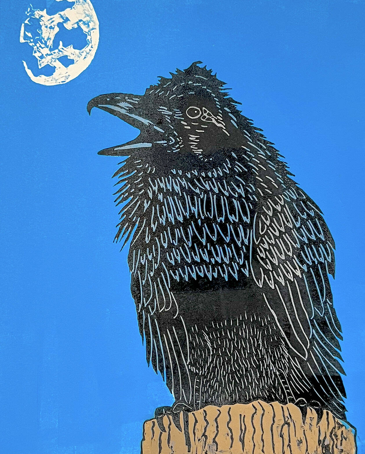 Printmaker Philip Carricos Ebony and Ivory is on view at Port Townsend Gallery.