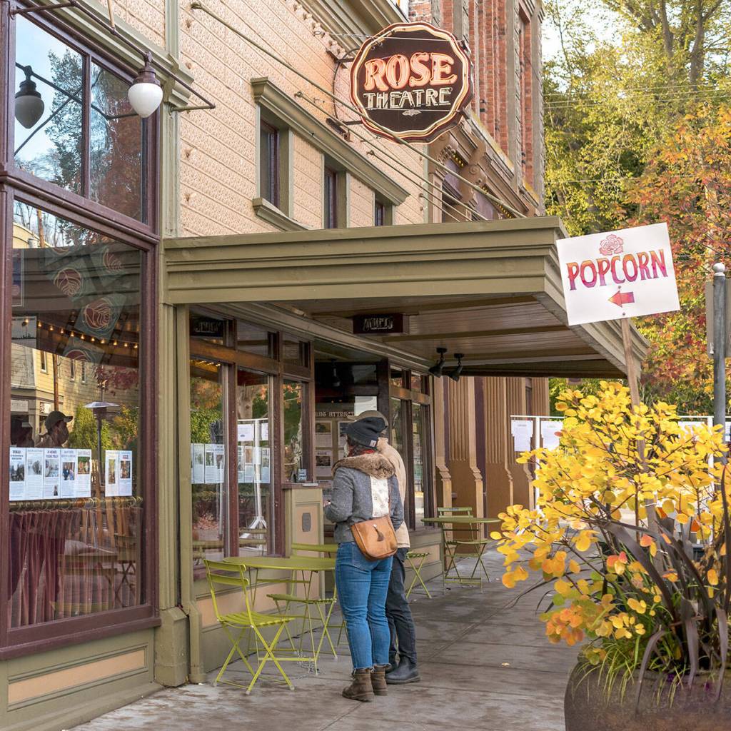 Port Townsends cherished Rose Theatre is for sale, along with the adjacent Starlight Room. Owner Rocky Friedman said he hasnt had any regrets since putting them on the market this spring. (Tyler Rowe)