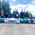 Courtesy photo
The Lincoln Park BMX Track held its annual Race for Life Fundraiser this past weekend with funds going to the Leukemia and Lymphoma Foundation. The track raised more than $6,600 this year. Some of the fundraisers were, from left, Kodiak Adkins, Wayne Goldsbary, Bradan Gray, Bennett Gray, Andy Goldsbary, Cash Coleman, Zebastian Ferrier-Dixon, Braedyn Monette (the top fundraiser at $1,174), and track operator Sean Coleman.