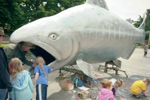 The North Olympic Salmon Coalition is bringing Fin, the giant salmon, Nature Bridge is bringing its portable stream and Smokey the Bear will make a special appearance at Forever Streamfest.