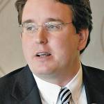 Chris Tucker/Peninsula Daily News
Ryan Malane, director of marketing for Black Ball, speaks at the Port Angeles Regional Chamber of Commerce meeting on Monday.