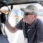 Keith Thorpe/Peninsula Daily News DART volunteer pilot Ray Ballantyne of Sequim prepairs his airplane for a training airlift to Diamond Point Airport from Port Angeles on Saturday.