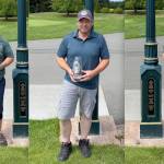 From left, Daniel St. John was the overall gross winner of the Clallam County golf tournament held at Cedars at Dungeness, while Rob Price and Yoon Park tied for the best net score.