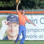 Keith Thorpe/Peninsula Daily News
Leftries centerfielder Colin Curry makes a catch against Redmond on Thursday evening at Port Angeles Civic Field.