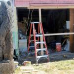 Keith Thorpe/Peninsula Daily News
A gaping hole opens the side of a smoke and paraphernalia shop near U.S Highway 101 and Mount Pleasant Road after it was struck by a vehicle Tuesday morning.