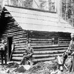 Lt to Rt:   Unidentified man, George Venerable Smith-seated, Ione Tomlinson 
North Olympic History Center