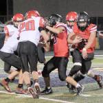 Neah Bay senior Julian Carrick looks for running room during a 2021 game against Mossyrock. Carrick is once again expected to start at quarterback and in the secondary for the Red Devils this season. (Lonnie Archibald/for Peninsula Daily News)