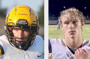 Nate Dahlgren, left, and Walker Wheeler, Forks football