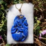 Carved lapis pendants and other jewelry will be for sale at the Clallam County Gem & Mineral Associations Rock, Gem & Jewelry Show. (Photo courtesy of Kathy Schreiner/Clallam County Gem & Mineral Association)
