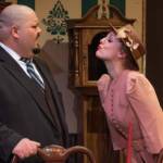 Emily Matthiessen/Olympic Peninsula News Group

Merrin Packer as Elaine Parker leans in for a kiss from self-absorbed Mortimer Brewster, played by Mario Arruda in OTA’s upcoming “Arsenic and Old Lace.”