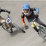A pair of riders take on the high bank of the Lincoln Park BMX track Sunday at the USA BMX Pacific Northwest Gold Cup finals. (Courtesy of USA BMX/Craig Barrette)