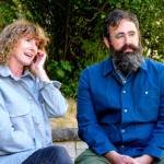 Filmmakers Jerusha and Jared Hess are interviewed during the 23rd annual Port Townsend Film Festival. (Steve Mullensky/for Peninsula Daily News)