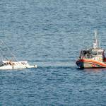 The U.S. Coast Guard and East Jefferson Fire and Rescue assisted a fishing trawler that began taking on water shortly after 3:30 p.m. Thursday in Port Townsend Bay. No more information was available Thursday afternoon. (Steve Mullensky/for Peninsula Daily News)