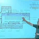 Inside the proposed design for the expansion and remodel of the Sequim Library includes shorter shelving, allowing visitors to see through the building, said Pia Westen, project lead for SHKS Architects. (Matthew Nash/Olympic Peninsula News Group)