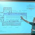 Inside the proposed design for the expansion and remodel of the Sequim Library includes shorter shelving, allowing visitors to see through the building, said Pia Westen, project lead for SHKS Architects. (Matthew Nash/Olympic Peninsula News Group)