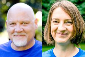 Robert Collins, left, and Heidi Gali.