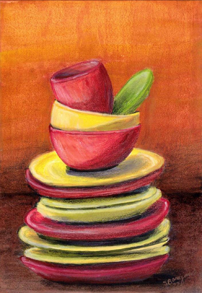 Bay Club Group Art Exhibit  Aftermath by Shirley Bomgaars.