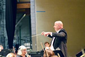 Conductor Jonathan Pasternack, pictured in early 2020, will take the stage with the Port Angeles Symphony again this Saturday. photo by Diane Urbani de la Paz