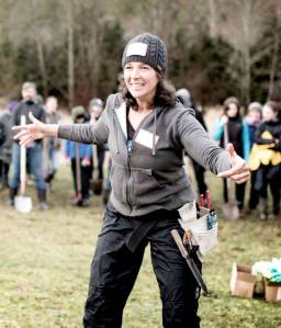 Jude Rubin, who has resigned from the Northwest Watershed Institute, is pictured at a 2018 Plant-A-Thon opening circle.