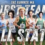 Port Angeles Jack Gladfelter, far right, was one of seven athletes named to The Runner WA first-team all-state team of runners. Gladfelter recently came in third at the state 2A cross-country championships.