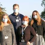 Pictured, left to right, are human resources director Heather Delplain along with Larsson Chapman, Bryanne Stewart and Camryn Smith. Alexis Rookard is not pictured.