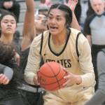 Keith Thorpe/Peninsula Daily News
Peninsula's Ituau Tuisaula finds herself surrounded by the Shoreline defense during Wednesday's game in Port Angeles.
