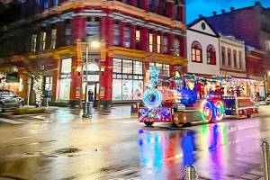 The Kiwanis Choo Choo will be Santas ride on Saturday to the community tree lighting in Port Townsend. (Port Townsend Main Street)