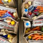 Food bags ready to go out for delivery. Photo courtesy of Port Angeles Food Bank.
