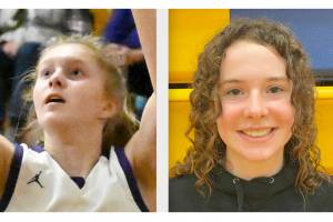 Jolene Vaara, left, Sequim girls basketball, and Keira Johnson, Forks girls basketball.