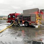 East Jefferson Fire Rescue and Port Ludlow Fire & Rescue firefighters fought a fire at the Port Townsend Paper Mill on Tuesday. (East Jefferson Fire Rescue)