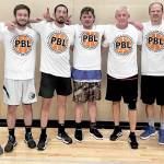 7 Cedars Casino rolled past Black Diamond Electric 85-47 to win the Peninsula Basketball League on Wednesday night at Peninsula College. 
Team members are from left, Gabe Long, Kyle Benedict, Daniel Horton, Easton Joslin, Sten Christiansen, Jim Halberg and Kasey Ulin.