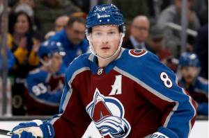 Colorado Avalanche's Cale Makar during the third period of an NHL hockey game against the Boston Bruins Saturday, Dec. 3, 2022, in Boston. (AP Photo/Winslow Townson)