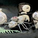 Artwork by Karen Sixkiller, contemporary Cherokee artist, is on display in House of Learning, Peninsula College Longhouse now through March.