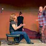 IWANT (Improv Without A Net Troupe) members, from left, Cat White, Kailey Droz, Lara Starcevich rehearse an improv game called Sit, Stand or Wall.