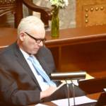 Paul Gottlieb/For Peninsula Daily News
Sen. Kevin Van De Wege is pictured during Senate deliberations before voting on a hospital staffing bill.