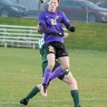 KEITH THORPE/PENINSULA DAILY NEWS Sequims Preston Kurtze take the header over the top of Port Angeles Zak Alton on Thursday in Port Angeles.