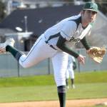 KEITH THORPE/PENINSULA DAILY NEWS Port Angeles pitcher Colton Romero throws in the first inning against North Kitsap on Tuesday at Port Angeles Civic Field.