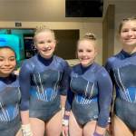 The Klahhane Platinum team that competed at the state meet. From left, Kira Hartman, Mariah Traband, Lucy Spelker and Scarlett Sullivan. (Courtesy photo)