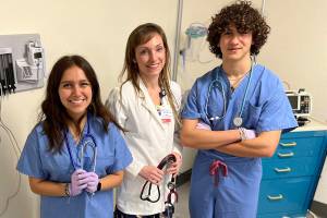 Jessi Taft, RN (center) with two student advisors from the Workforce Development Committee, Natalie Zavalza and Ashton Meyer-Bibbins. submitted